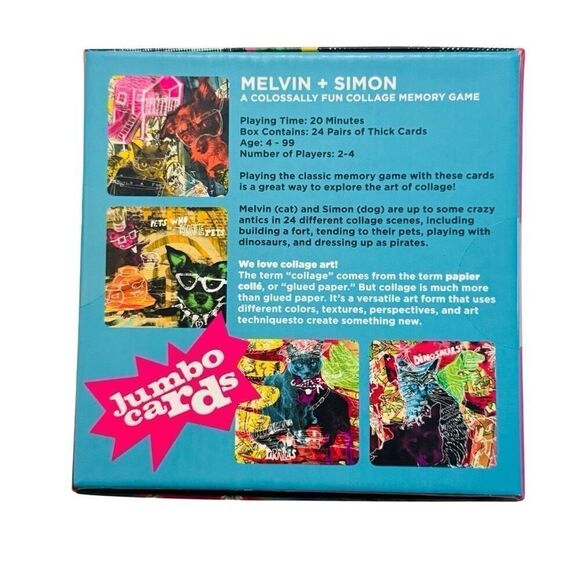 Melvin + Simon Matching Game Collage Cards Age 4+ Pairs Memory Activity NEW - Picture 2 of 4